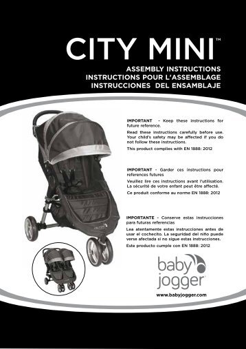 Baby jogger City Mini 3 - Manuale di istruzioni