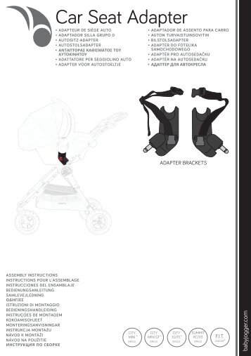 Baby jogger Car Seat Adaptator Maxi Cosi - Manuale di istruzioni