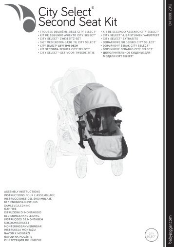 Baby jogger Select Second Seat - Manuale di istruzioni