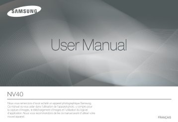 Samsung NV40 (EC-NV40ZBBA/E2 ) - Manuel de l'utilisateur 11.32 MB, pdf, FranÃ§ais