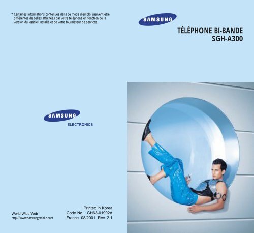 Samsung SGH-A300LA (SGH-A300LA/BOG ) - Manuel de l'utilisateur 1.02 MB, pdf, Fran&ccedil;ais