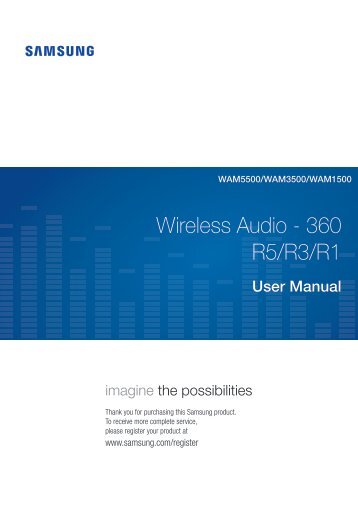 Samsung Enceinte sans fil R3 Wireless Audio 360 - WAM-3500 (WAM3500/ZF ) - Manuel de l'utilisateur 3.11 MB, pdf, Anglais
