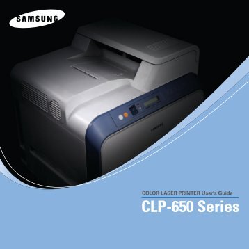 Samsung CLP-650 (CLP-650/SEE ) - Manuel de l'utilisateur 6 MB, PDF, Anglais