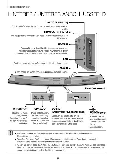 Samsung Barre de son incurv&eacute;e 8.1 320W, Wi-Fi, Bluetooth - HW-J7501 (HW-J7501/ZF ) - Manuel de l'utilisateur 12.89 MB, pdf, Anglais, N&Eacute;ERLANDAIS, Fran&ccedil;ais, ALLEMAND, SHONA