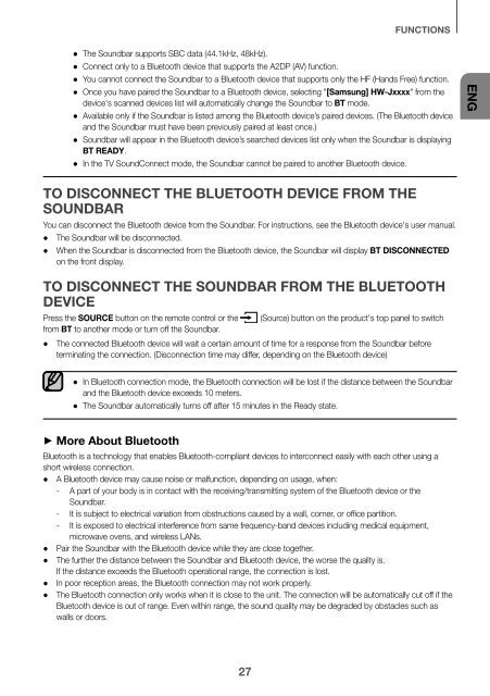 Samsung Barre de son incurv&eacute;e 8.1 320W, Wi-Fi, Bluetooth - HW-J7501 (HW-J7501/ZF ) - Manuel de l'utilisateur 12.89 MB, pdf, Anglais, N&Eacute;ERLANDAIS, Fran&ccedil;ais, ALLEMAND, SHONA