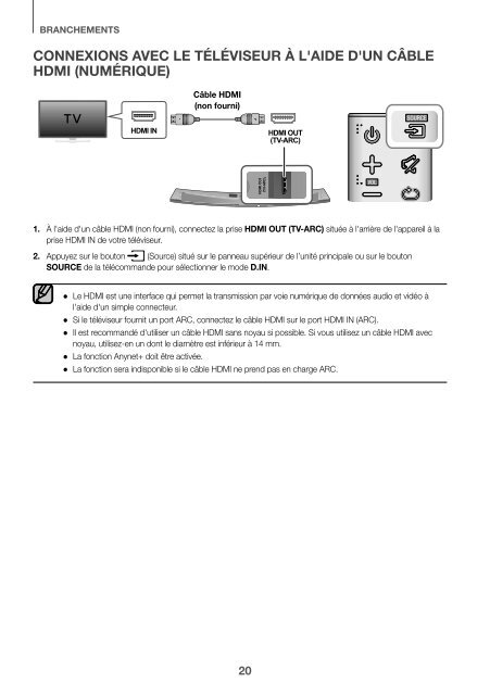 Samsung Barre de son incurv&eacute;e 8.1 320W, Wi-Fi, Bluetooth - HW-J7501 (HW-J7501/ZF ) - Manuel de l'utilisateur 12.89 MB, pdf, Anglais, N&Eacute;ERLANDAIS, Fran&ccedil;ais, ALLEMAND, SHONA