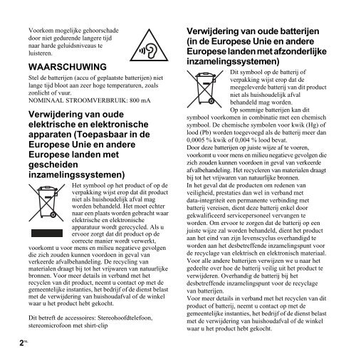 Sony ICD-PX312M - ICD-PX312M Consignes d&rsquo;utilisation N&eacute;erlandais