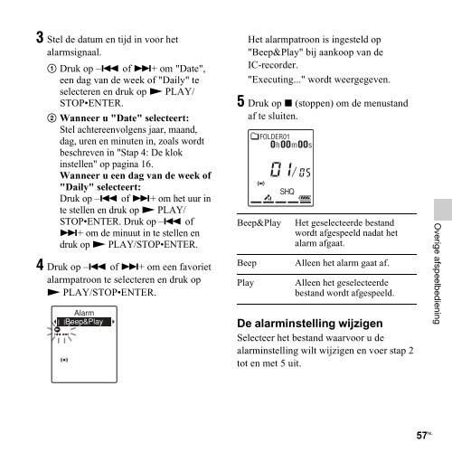 Sony ICD-PX312M - ICD-PX312M Consignes d&rsquo;utilisation N&eacute;erlandais