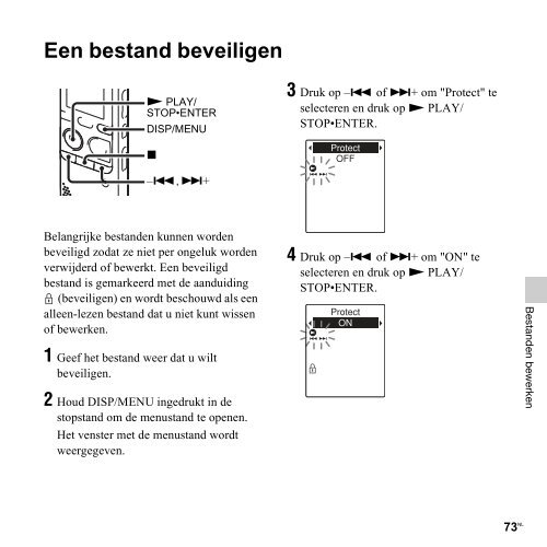 Sony ICD-PX312M - ICD-PX312M Consignes d&rsquo;utilisation N&eacute;erlandais