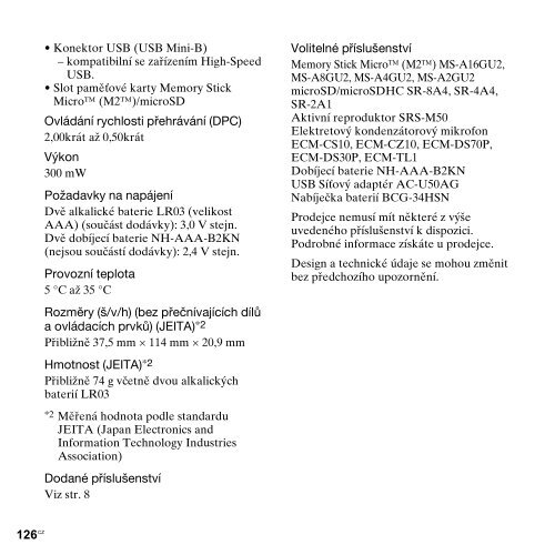 Sony ICD-PX312M - ICD-PX312M Consignes d&rsquo;utilisation Tch&egrave;que