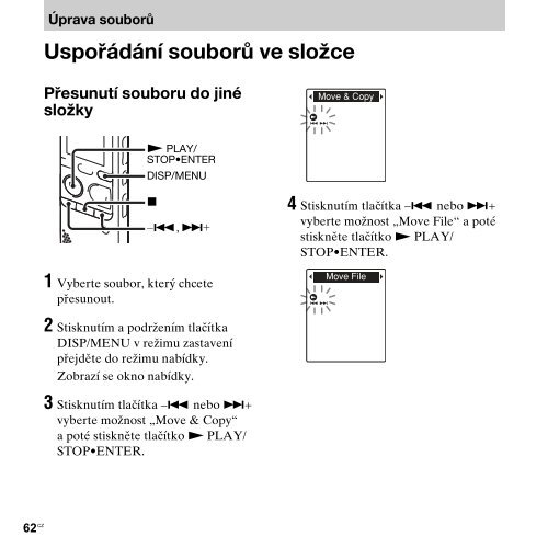 Sony ICD-PX312M - ICD-PX312M Consignes d&rsquo;utilisation Tch&egrave;que