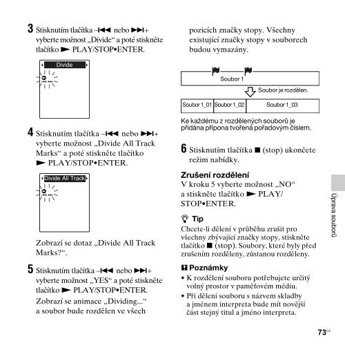 Sony ICD-PX312M - ICD-PX312M Consignes d&rsquo;utilisation Tch&egrave;que