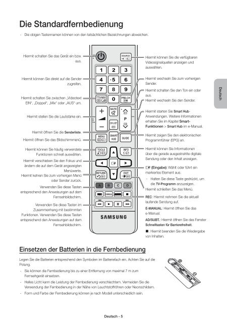 Samsung TV LED 55&quot;, UHD, 1100 PQI &ndash; UE55JU6570 (UE55JU6570UXZF ) - Guide rapide 13.92 MB, pdf, Anglais, N&Eacute;ERLANDAIS, Fran&ccedil;ais, ALLEMAND