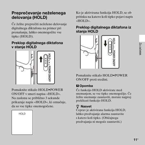 Sony ICD-PX312M - ICD-PX312M Consignes d&rsquo;utilisation Slov&eacute;nien