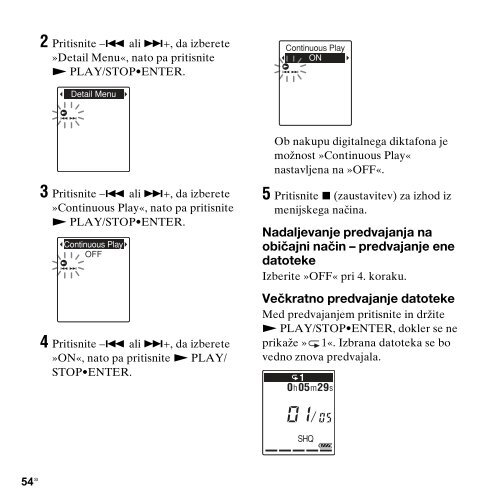 Sony ICD-PX312M - ICD-PX312M Consignes d&rsquo;utilisation Slov&eacute;nien