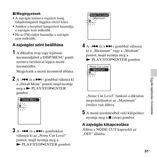 Sony ICD-PX312M - ICD-PX312M Consignes d&rsquo;utilisation Hongrois