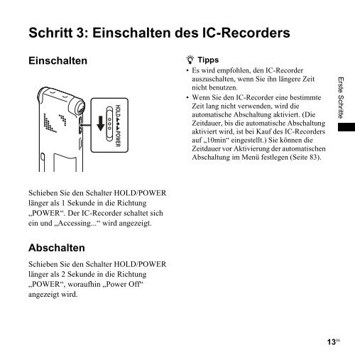 Sony ICD-UX300F - ICD-UX300F Consignes d&rsquo;utilisation Allemand