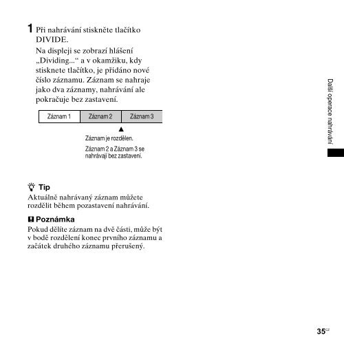 Sony ICD-UX300F - ICD-UX300F Consignes d&rsquo;utilisation Tch&egrave;que