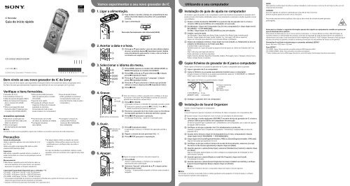 Sony ICD-UX534F - ICD-UX534F Guide de mise en route Su&eacute;dois