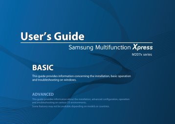 Samsung SL-M2070FW Imprimante multifonction laser couleur 4-en-1 (20 ppm) (SL-M2070FW/SEE ) - Manuel de l'utilisateur 36.61 MB, pdf, Anglais