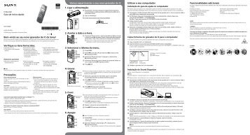 Sony ICD-PX440 - ICD-PX440 Mode d'emploi Portugais