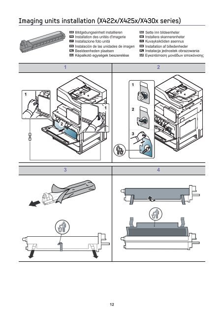 Samsung SL-X4220RX Multifonction A3 Couleur 20 ppm (SL-X4220RX/SEE ) - Guide rapide 9.94 MB, pdf, Anglais