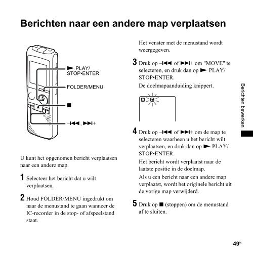 Sony ICD-PX820 - ICD-PX820 Consignes d&rsquo;utilisation N&eacute;erlandais