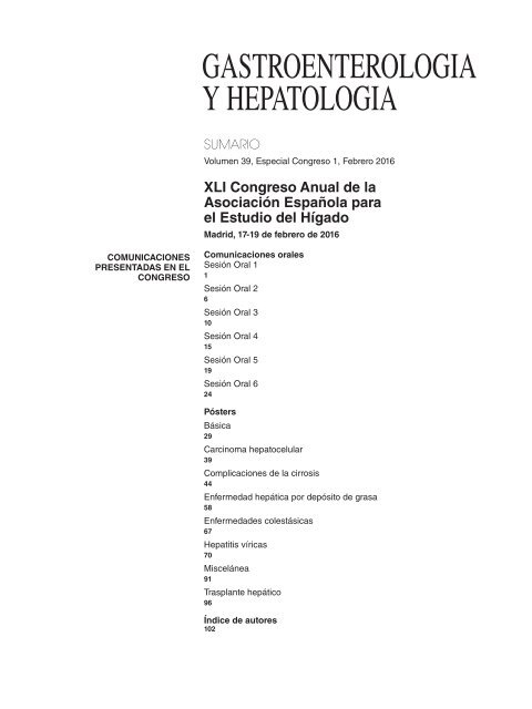 XLI Congreso Anual de la Asociación Española para el Estudio del Hígado