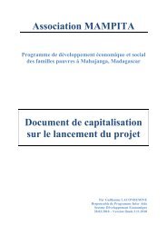 Association MAMPITA Programme de développement ... - Inter Aide