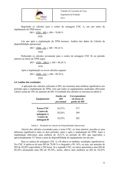 A Importância da Gestão de Manutenção em uma Oficina de Usinagem: Um estudo de caso de uma indústria de armamento do sul de Minas Gerais