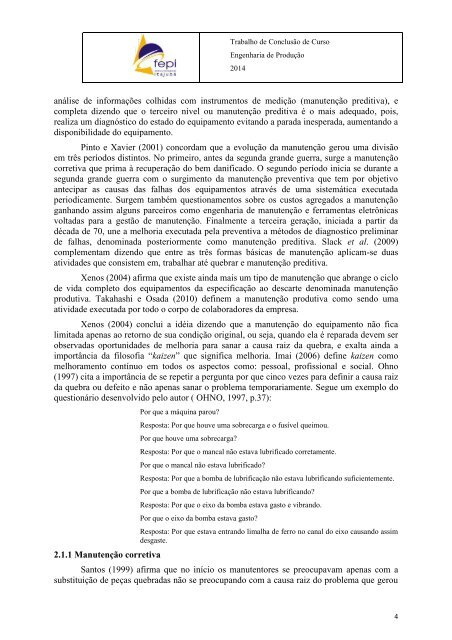 A Importância da Gestão de Manutenção em uma Oficina de Usinagem: Um estudo de caso de uma indústria de armamento do sul de Minas Gerais