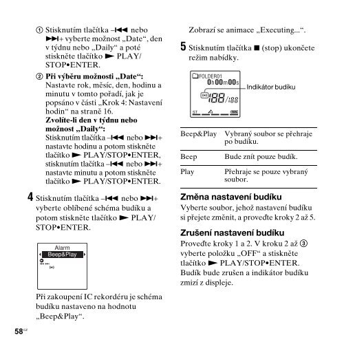 Sony ICD-AX412F - ICD-AX412F Consignes d&rsquo;utilisation Tch&egrave;que