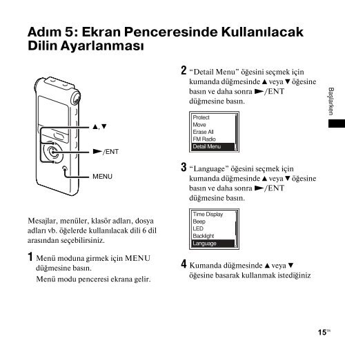 Sony ICD-UX300 - ICD-UX300 Consignes d&rsquo;utilisation Turc