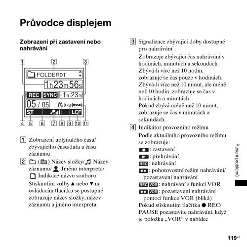 Sony ICD-UX300 - ICD-UX300 Consignes d&rsquo;utilisation Tch&egrave;que