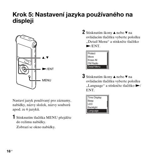 Sony ICD-UX300 - ICD-UX300 Consignes d&rsquo;utilisation Tch&egrave;que