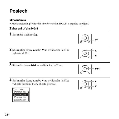 Sony ICD-UX300 - ICD-UX300 Consignes d&rsquo;utilisation Tch&egrave;que