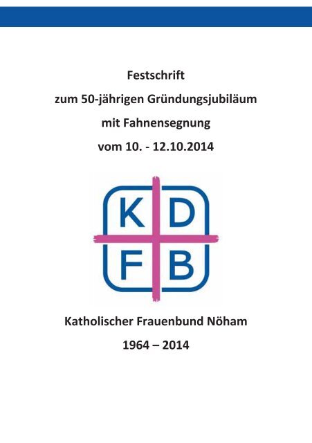 Festschrift 50 Jahre Frauenbund Nöham a