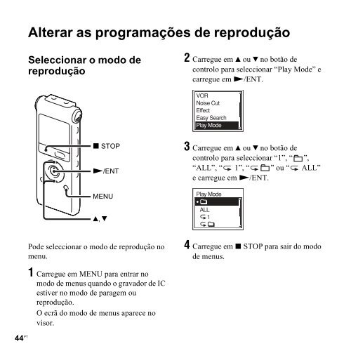 Sony ICD-UX200F - ICD-UX200F Consignes d&rsquo;utilisation Portugais