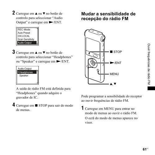 Sony ICD-UX200F - ICD-UX200F Consignes d&rsquo;utilisation Portugais