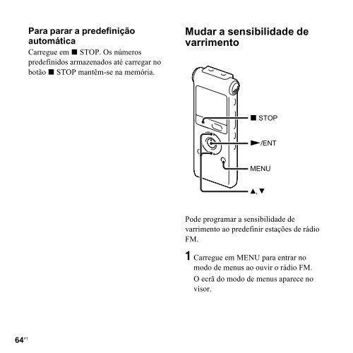 Sony ICD-UX200F - ICD-UX200F Consignes d&rsquo;utilisation Portugais