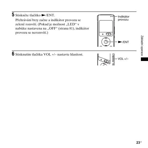 Sony ICD-UX200F - ICD-UX200F Consignes d&rsquo;utilisation Tch&egrave;que