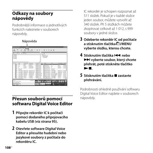 Sony ICD-SX850 - ICD-SX850 Consignes d&rsquo;utilisation Tch&egrave;que