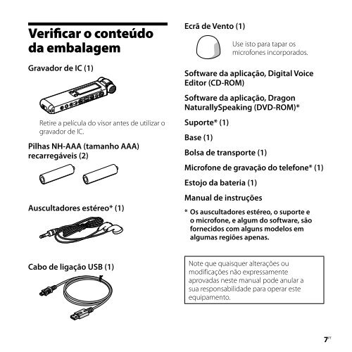 Sony ICD-SX850 - ICD-SX850 Consignes d&rsquo;utilisation Portugais