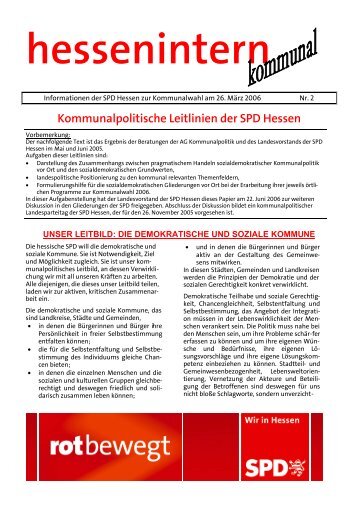 Kommunalpolitische Leitlinien der SPD Hessen