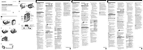 Sony TCM-400DV - TCM-400DV Consignes d&rsquo;utilisation Polonais