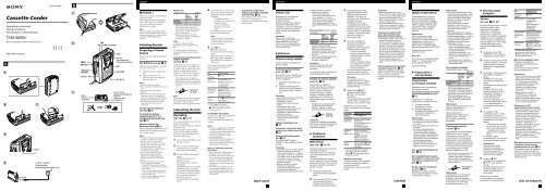 Sony TCM-400DV - TCM-400DV Consignes d&rsquo;utilisation Slovaque