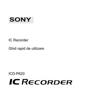 Sony ICD-P620 - ICD-P620 Mode d'emploi Roumain