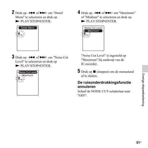 Sony ICD-PX312D - ICD-PX312D Consignes d&rsquo;utilisation N&eacute;erlandais