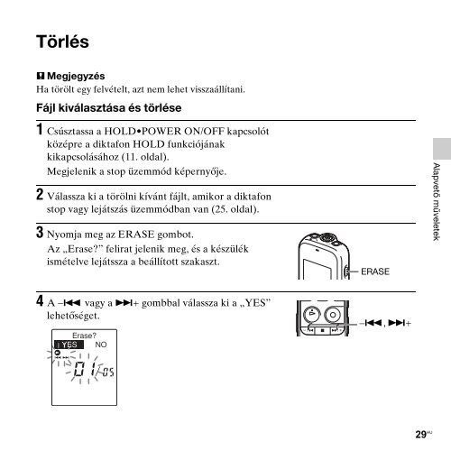 Sony ICD-PX312D - ICD-PX312D Consignes d&rsquo;utilisation Hongrois