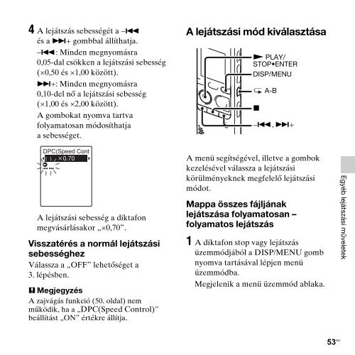 Sony ICD-PX312D - ICD-PX312D Consignes d&rsquo;utilisation Hongrois